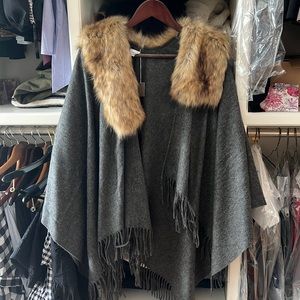 Faux fur cape